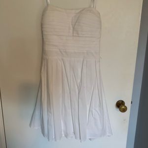 white strapless dress